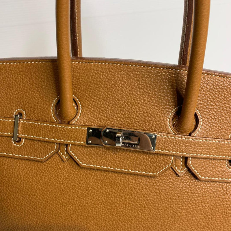 Hermès Gold Birkin 35cm of Togo Leather with Palladium Hardware, Handbags  & Accessories Online, Ecommerce Retail