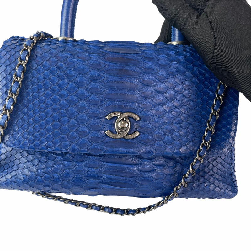 Python Coco Handle Flap Blue with RHW