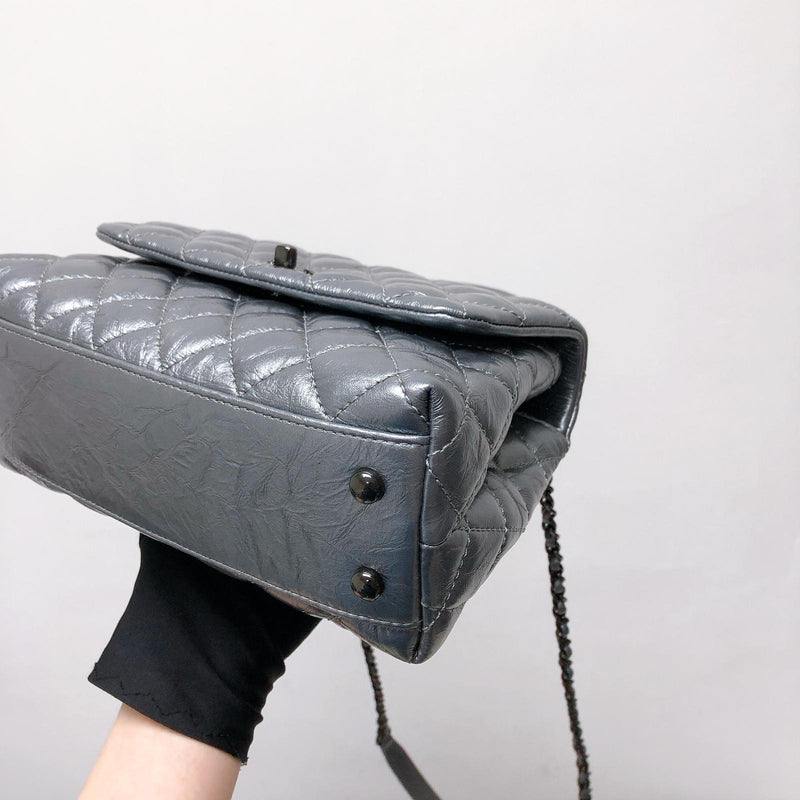 Quilted Mini Coco Handle Flap Silver