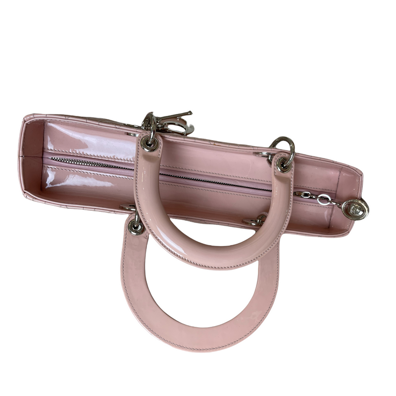 Lady Dior Large Patent Pink SHW