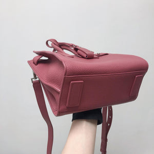 Nano Sac De Jour in Burgundy Leather