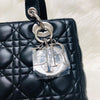 Medium Lady Dior Black Cannage Lambskin Bag with SHW