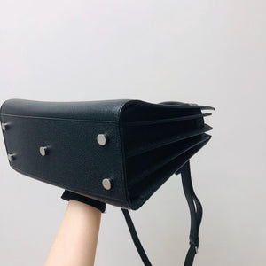 Baby Sac De Jour in Black Grained Leather