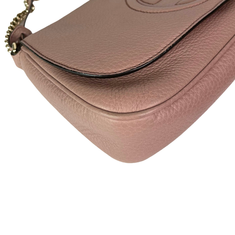 Soho Bag in Rose Beige Pebbled Calfskin