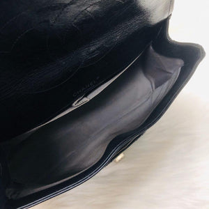 Reissue 227 Aged Calfskin Leather Black Silver Hardware