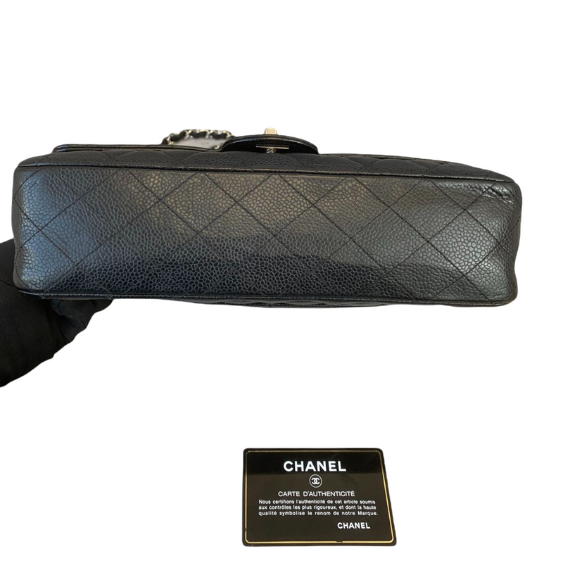 Classic Flap Caviar Medium Black SHW