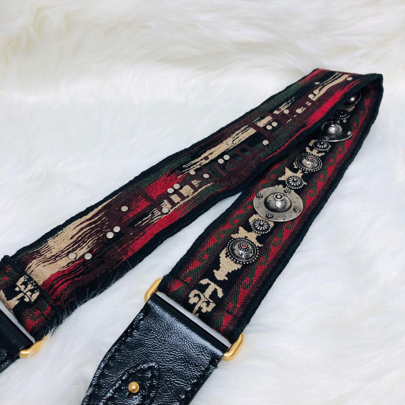 Dior Embroidered Guitar Strap - Black