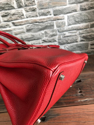 Birkin 35 Rouge Garance Togo K-Stamp with Palladium HDW