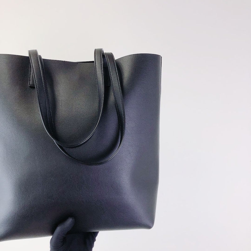 North South Shopping Tote Black GHW