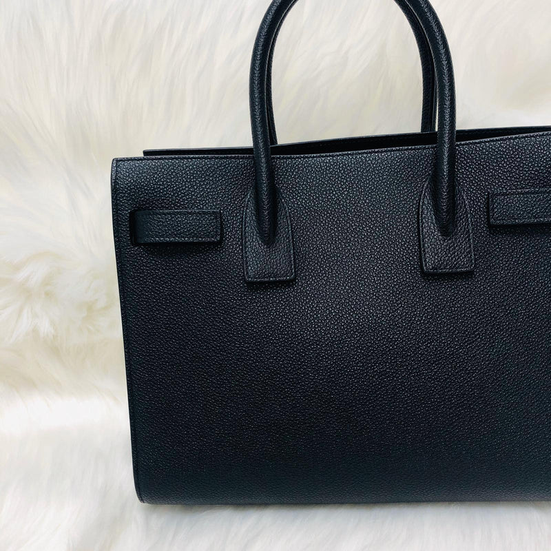 Baby Sac De Jour in Black Grained Leather