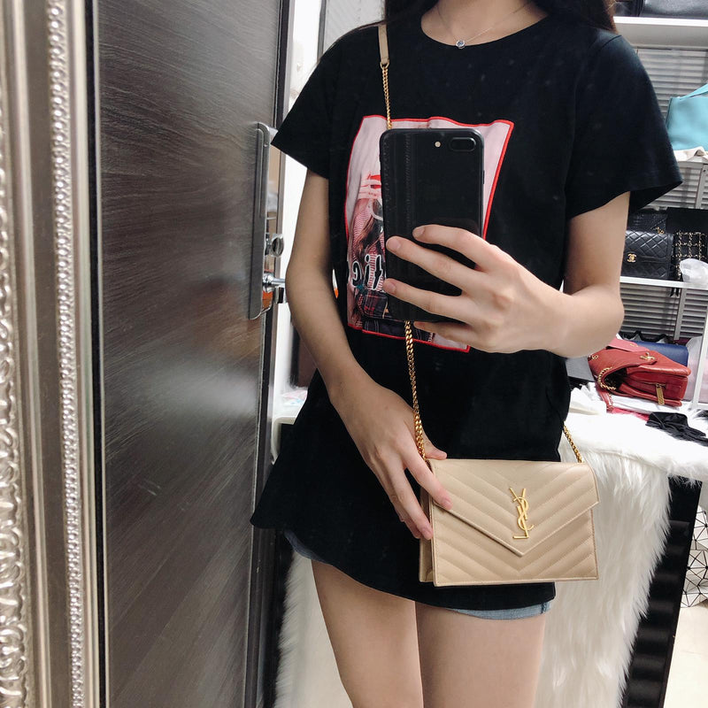 Ysl woc 19cm dark beige ghw