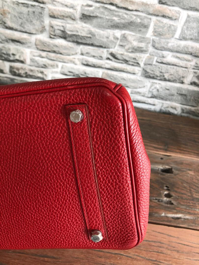 Birkin 35 Rouge Garance Togo K-Stamp with Palladium HDW