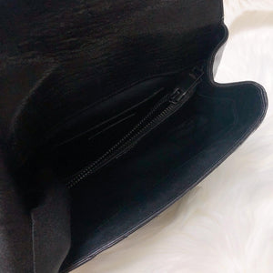 Medium College Leather Bag Black