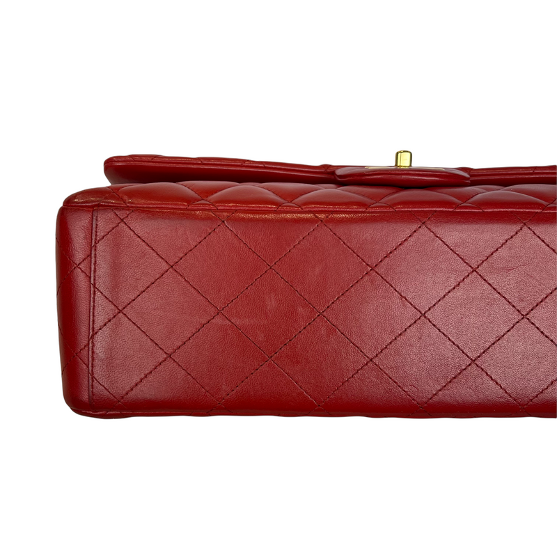 Double Flap Maxi Lambskin Red GHW