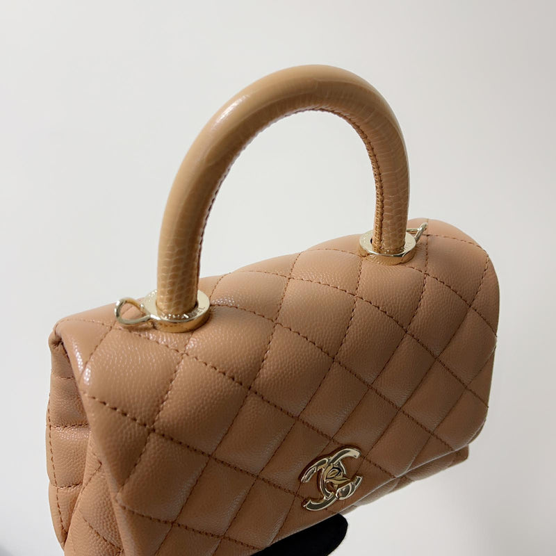 Mini Coco Handle Flap Caramel LGHW