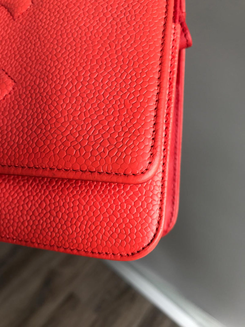 Timeless CC Wallet on Chain in Red Caviar