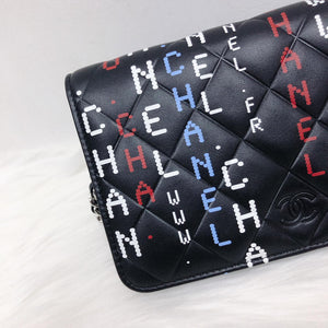 Data Center Wallet on Chain WOC Quilted Lambskin Leather SHW