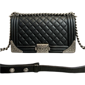 Limited Edition Paris Dallas Boy Medium Calfskin Black RHW