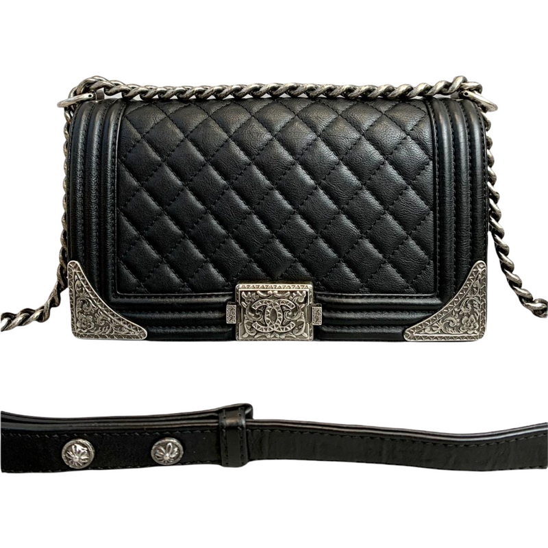 Limited Edition Paris Dallas Boy Medium Calfskin Black RHW