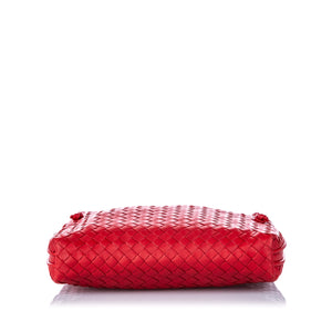 Intrecciato Nodini Leather Crossbody Bag Red