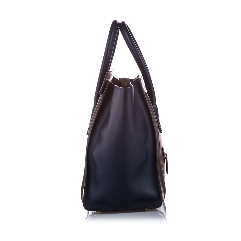 Luggage Leather Tote Bag Brown