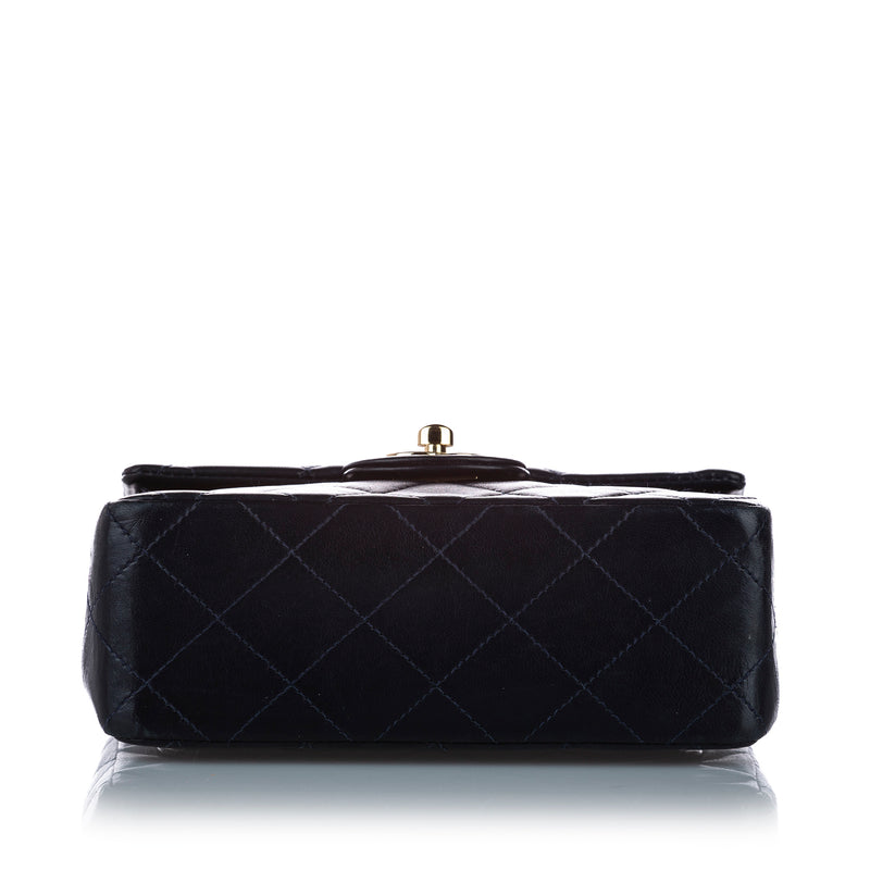 Mini Square Classic Lambskin Black GHW