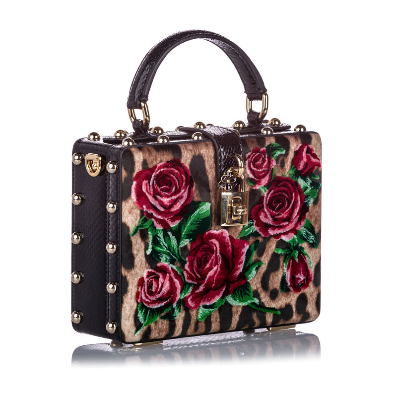 Rose Box Velvet Satchel Multi