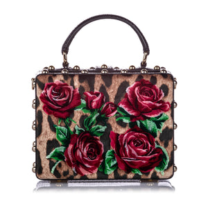 Rose Box Velvet Satchel Multi