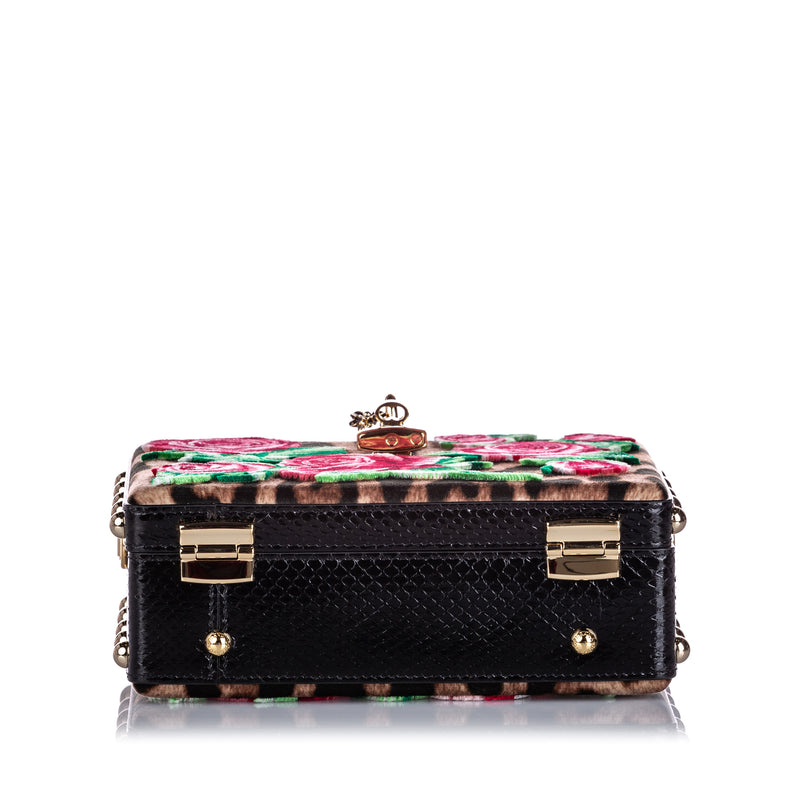Rose Box Velvet Satchel Multi