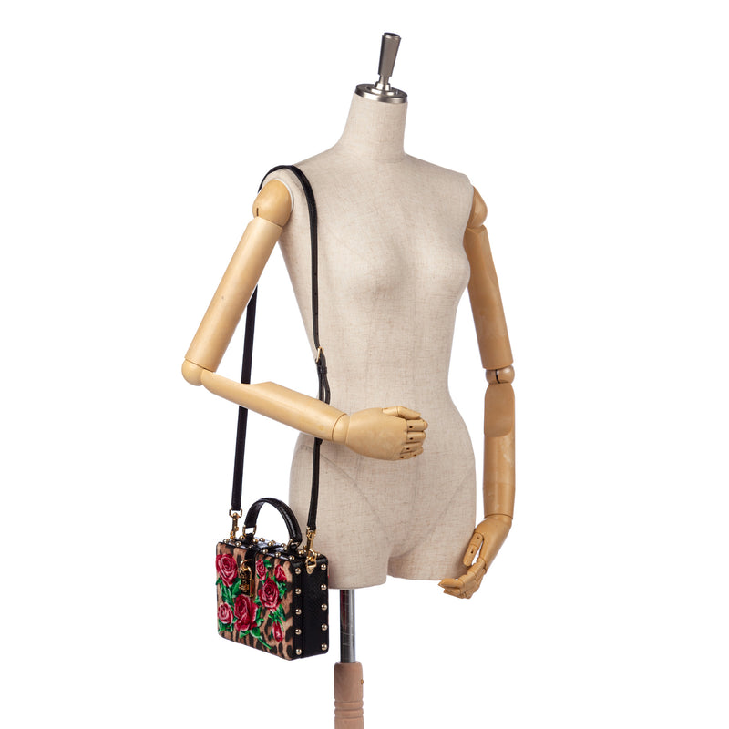 Rose Box Velvet Satchel Multi