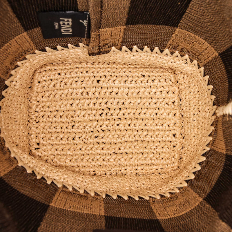 Mini Pequin Mon Tresor Canvas Bucket Bag Brown