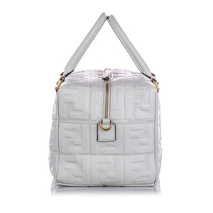 Zucca Embossed Leather Satchel White - Bag Religion