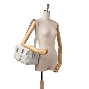 Zucca Embossed Leather Satchel White - Bag Religion