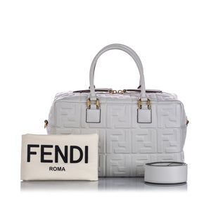 Zucca Embossed Leather Satchel White - Bag Religion