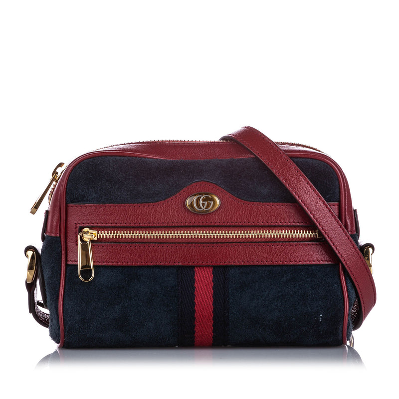 Mini Ophidia Suede Crossbody Bag Blue - Bag Religion