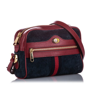 Mini Ophidia Suede Crossbody Bag Blue - Bag Religion