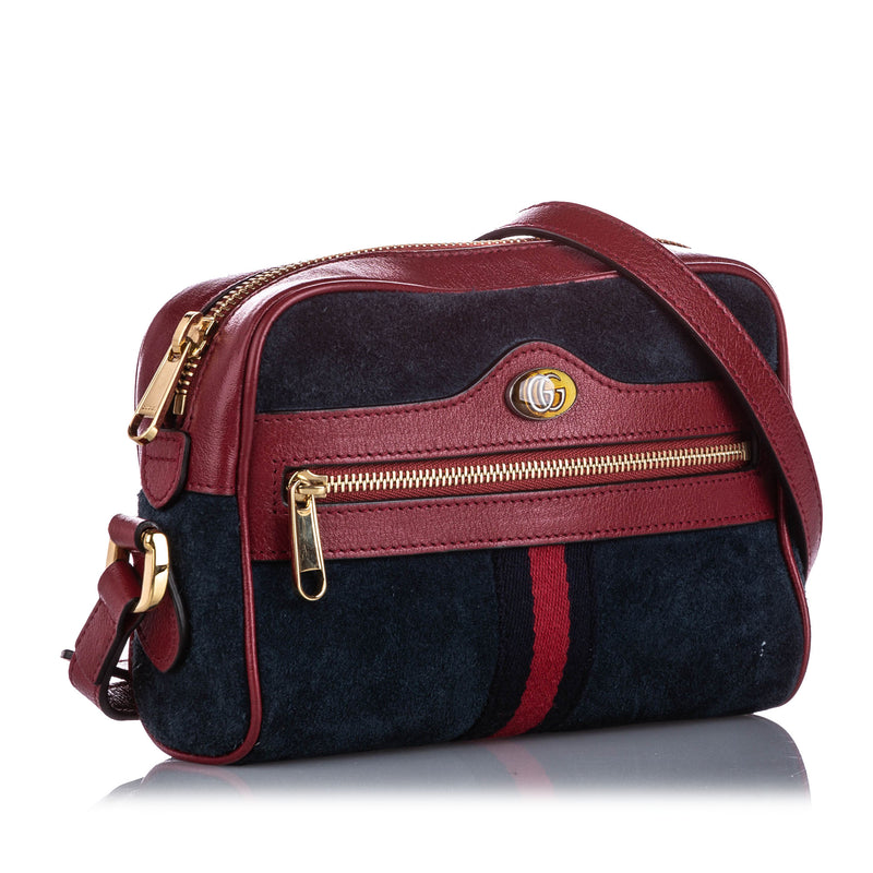 Mini Ophidia Suede Crossbody Bag Blue - Bag Religion