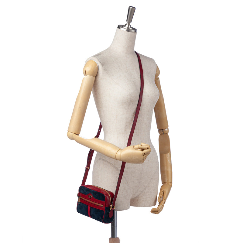 Mini Ophidia Suede Crossbody Bag Blue - Bag Religion