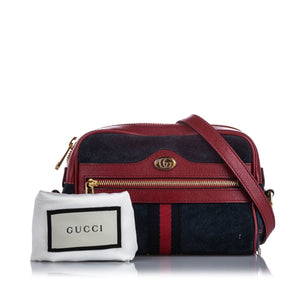Mini Ophidia Suede Crossbody Bag Blue - Bag Religion