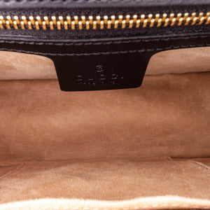Small Sylvie Leather Shoulder Bag Black GHW