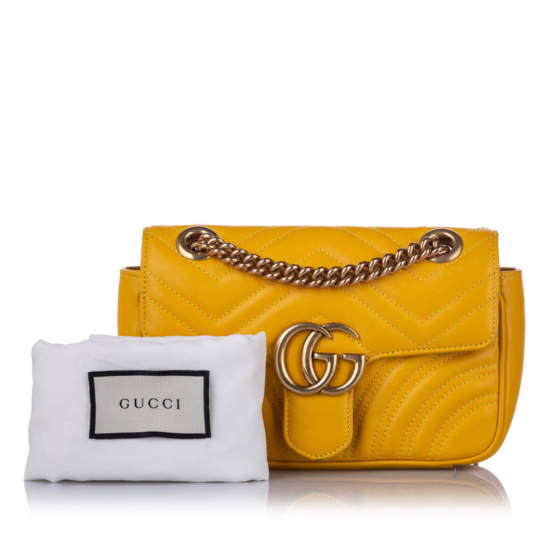 Mini GG Marmont QuiltedLeather Crossbody Bag