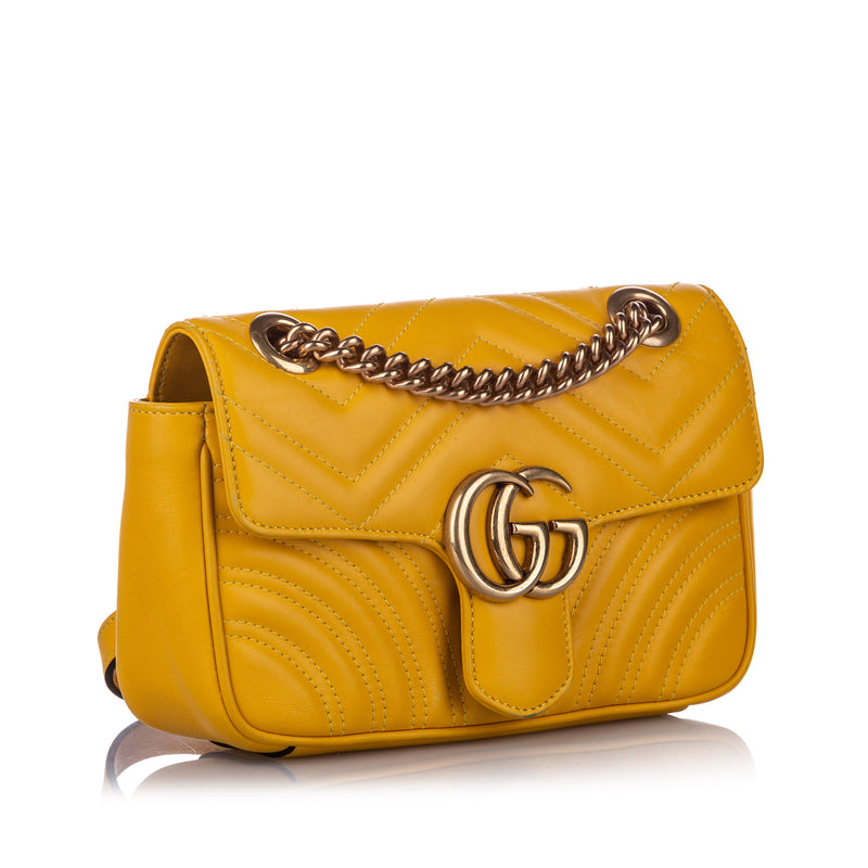 Mini GG Marmont QuiltedLeather Crossbody Bag