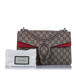 Medium GG Supreme Dionysus Shoulder Bag Brown and Beige SHW