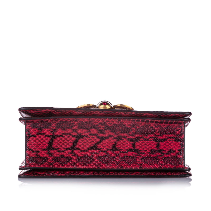 Queen Margaret Python Satchel Red