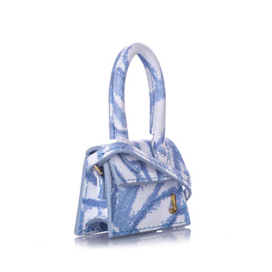 Printed Le Chiquito Leather Crossbody Blue