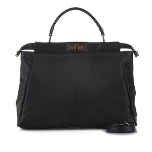 Peekaboo Leather Satchel Black - Bag Religion