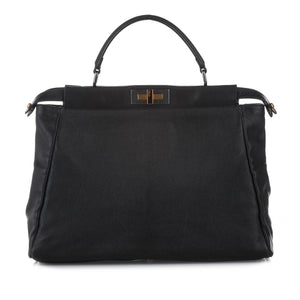 Peekaboo Leather Satchel Black - Bag Religion