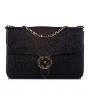 Interlocking G Chain Crossbody Black