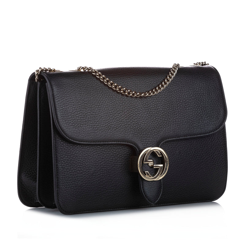 Interlocking G Chain Crossbody Black