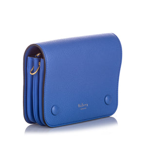 Small Clifton Leather Crossbody Bag Blue